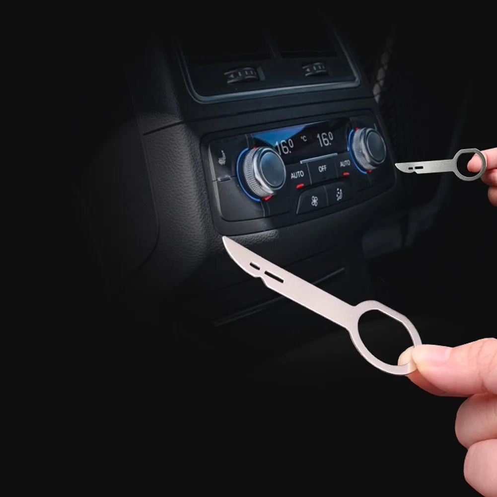 2Pcs Car Radio Removal Key Pin Tool Stereo Head Unit Audio Car Repair Special Disassembly Extraction Tool for VW Audi Ford