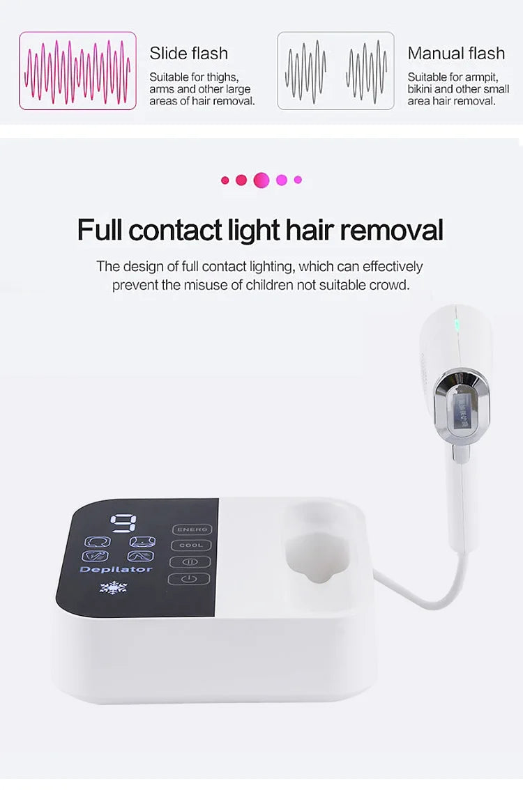 IPL Laser Hair Removal Device  Beauty Salon Grade Home Hair Remover Device with Cooling System, IPL Body Painless Laser Hai