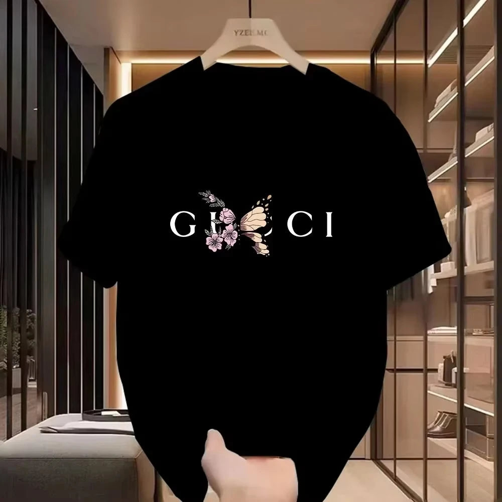 The Latest Summer Men's and Women's Printed T-shirt Pure Harajuku Design Classic Breathable Round Neck T-shirt