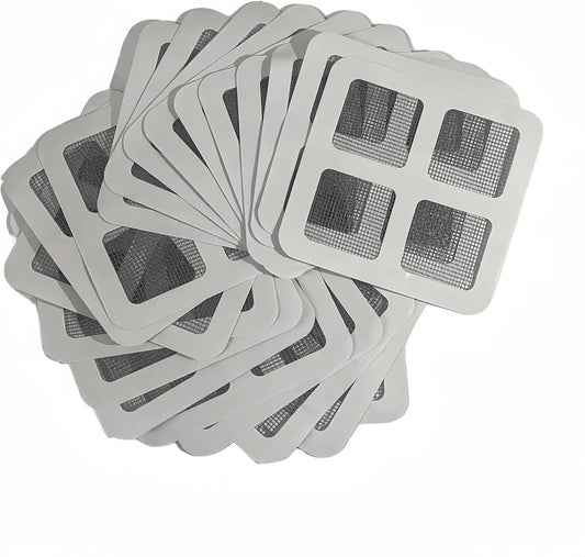 60pcs Disposable Mesh Sticker Filter - Hair Catcher for Bathroom, Kitchen Sink & Bathtub Anti-Clog Drain Protector