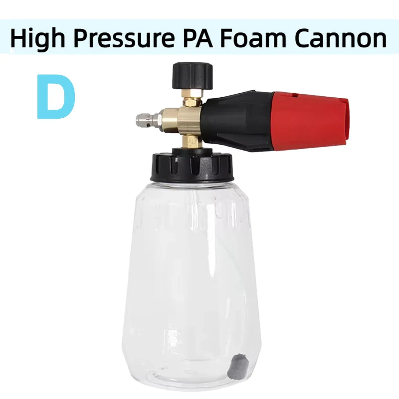 High Pressure PA Foam Cannon Adjustable Foam Sprayer Snow Foam Gun Car Washing Accessories Cleaning Kit for Pressure Washers