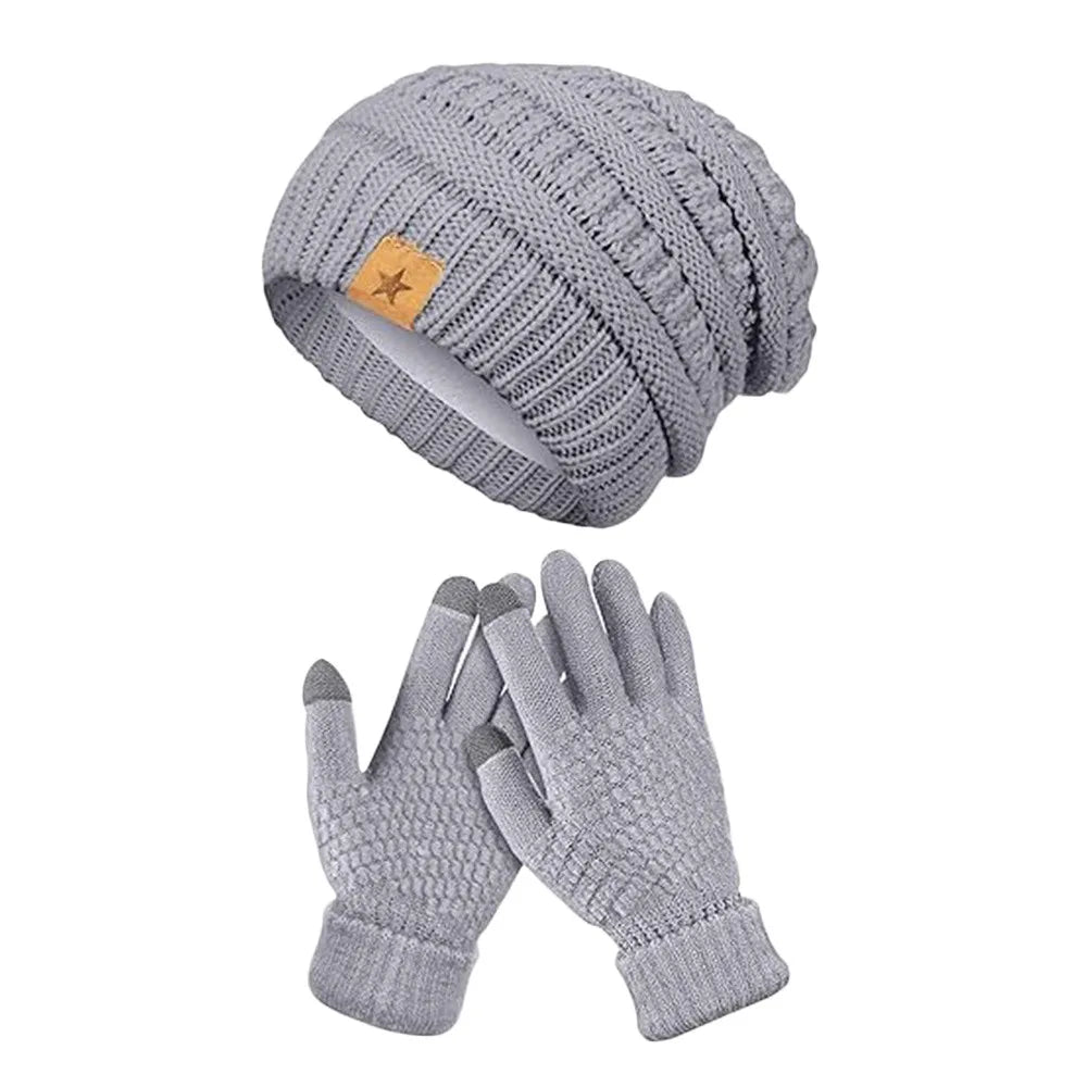 Women's Plush Beanie & Mittens Set - Warm Ear Covering Winter Hat - photo 10