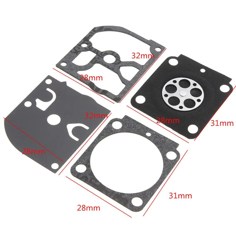 Grass Trimmer Carburetor Rebuild Kit For ZAMA RB-100 STIHL HS45 FS55 FS38 BG45 Carburetor Diaphragm Gasket Primer Bulb Repair