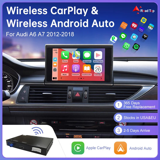 Wireless CarPlay & Android Auto Adapter, Compatible with Audi A6 C6 A7 C7 S6 S7