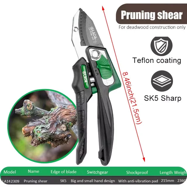 LAOA SK5 Garden Pruning Scissors – Hardened Blade Shears for Fruit, Flowers & Branches