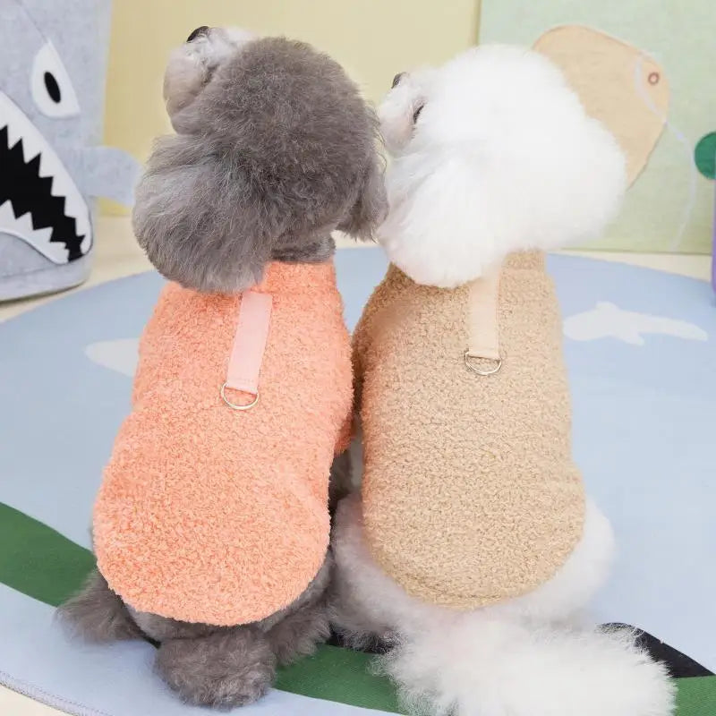 Plush Winter Dog Sweater Coat - Soft Jacket for Small Dogs and Cats - photo 2