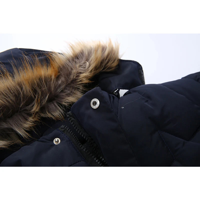 Boys Hooded Winter Jacket - Plush Lined Coat with Detachable Hood - photo 6