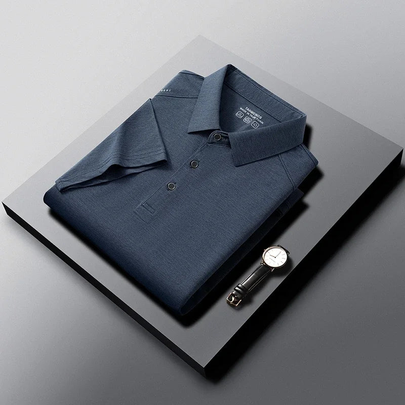 Men's Casual Polo Tee - Soft Fabric, Office & Everyday Short Sleeve