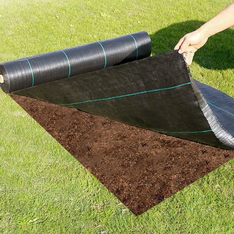 Woven weed control fabric, Weed barrier fabric, Heavy-duty, Anti slip outdoor mat, Plant protective cover, Weed control and pest