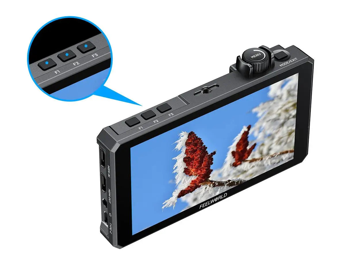 FEELWORLD SC6 6-inch Photography Video Monitor 1500NIT High Brightness 3G SDI HDMI 4K60Hz 1920X1080 IPS Screen Aluminum Shell