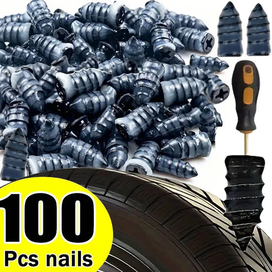 Tire Repair Plug Nails - Universal Tubeless Tire Puncture Repair Kit