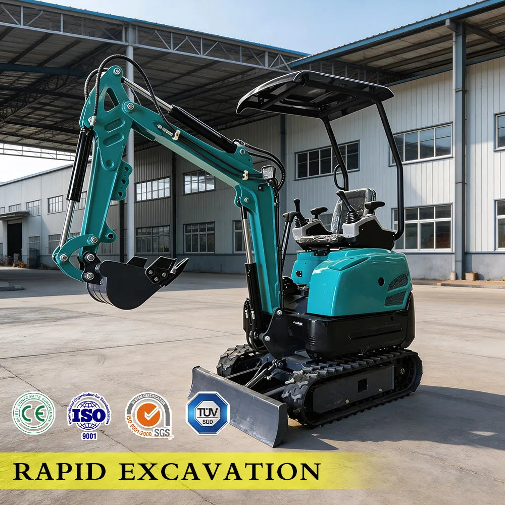 Mini Excavator 1.8 Ton 360° Rotation Kubota Engine Hydraulic Crawler Digger 0.8-2T CE EPA Euro 5 Small Excavator Free Shipping
