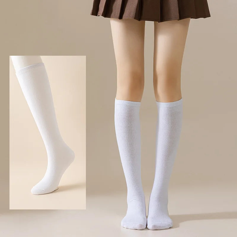 Women's Thick Knee High Socks, Black and White