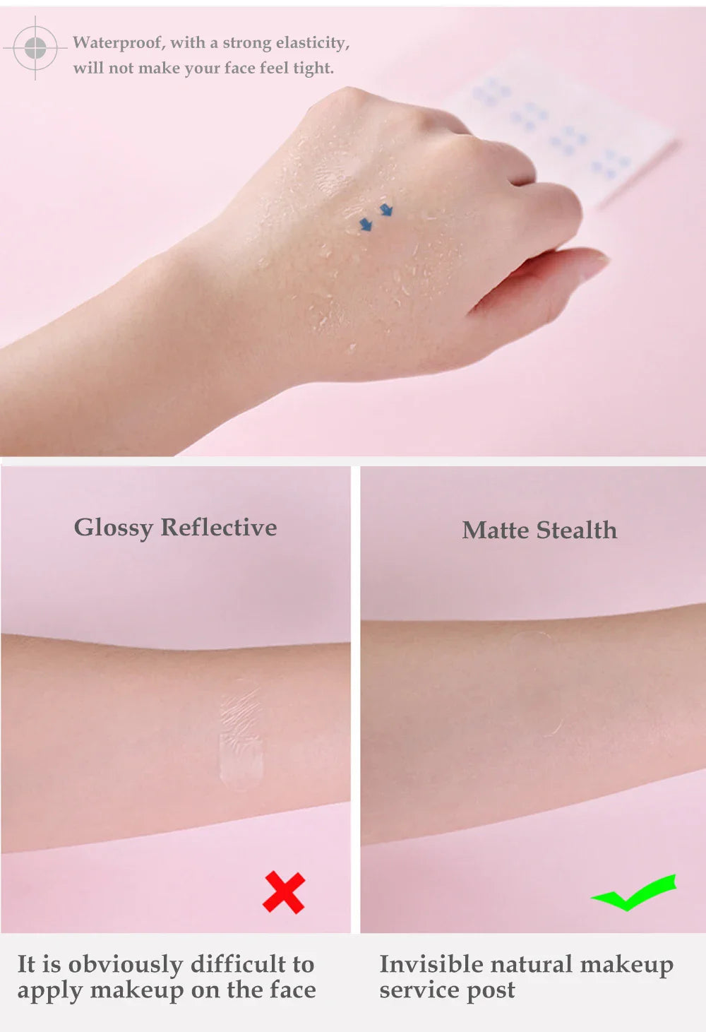 40/120PCS V-Shape Face Wrinkle Sagging Skin Adhesive Tape Lifting Face Stickers Invisible Transparent Thin Face Patche Lift Tool