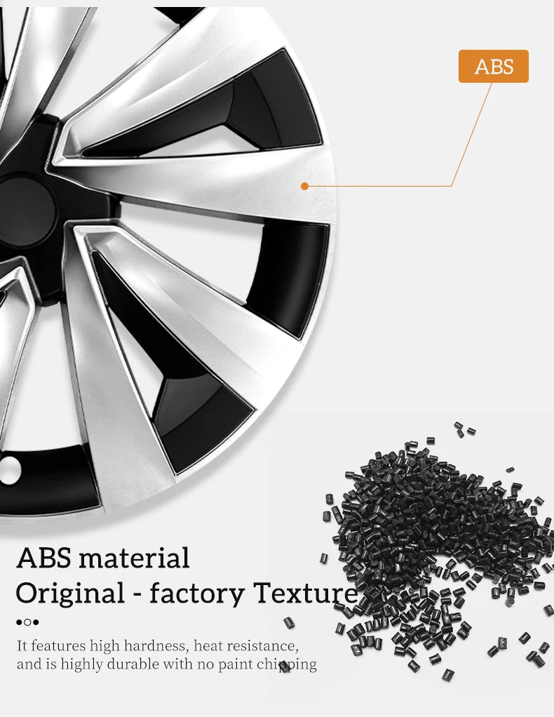 4PCS Wheel Cover for Tesla Model Y Juniper 2026-2026 19 Inch Car Replacement Wheel Cover Automobile Hub Cap Full Rim Car