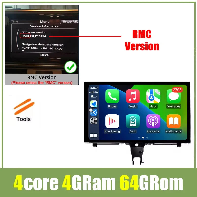 9" Android Car Stereo for Audi A6 C7 & A7 (2012–2018) — CarPlay, Android Auto, GPS, Bluetooth, WiFi