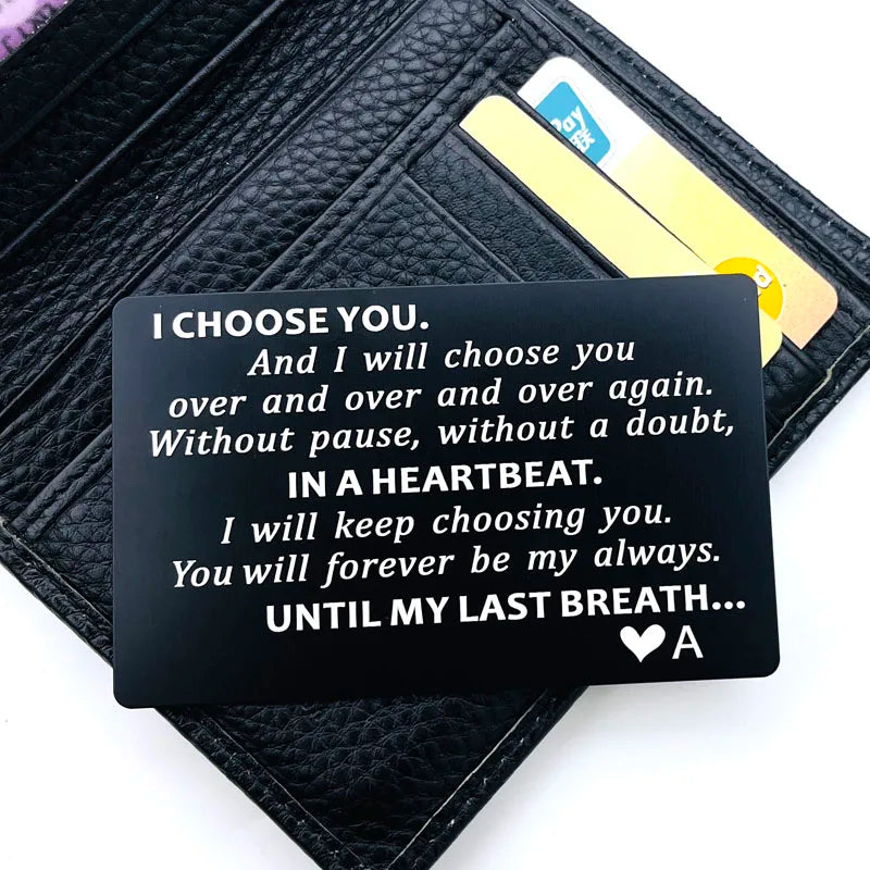 Christmas Gifts for Men Valentines Day Card Valentine Gifts for Husband  I Choose You Groom's Gifts Romantic Gifts for Him