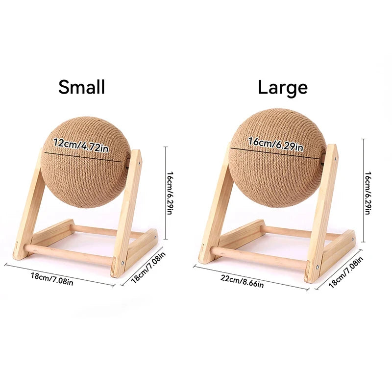 Cat Scratching Ball Toy Kitten Sisal Rope Ball Board Grinding Paws Toys Cats Scratcher Wear-resistant Pet Furniture Supplies