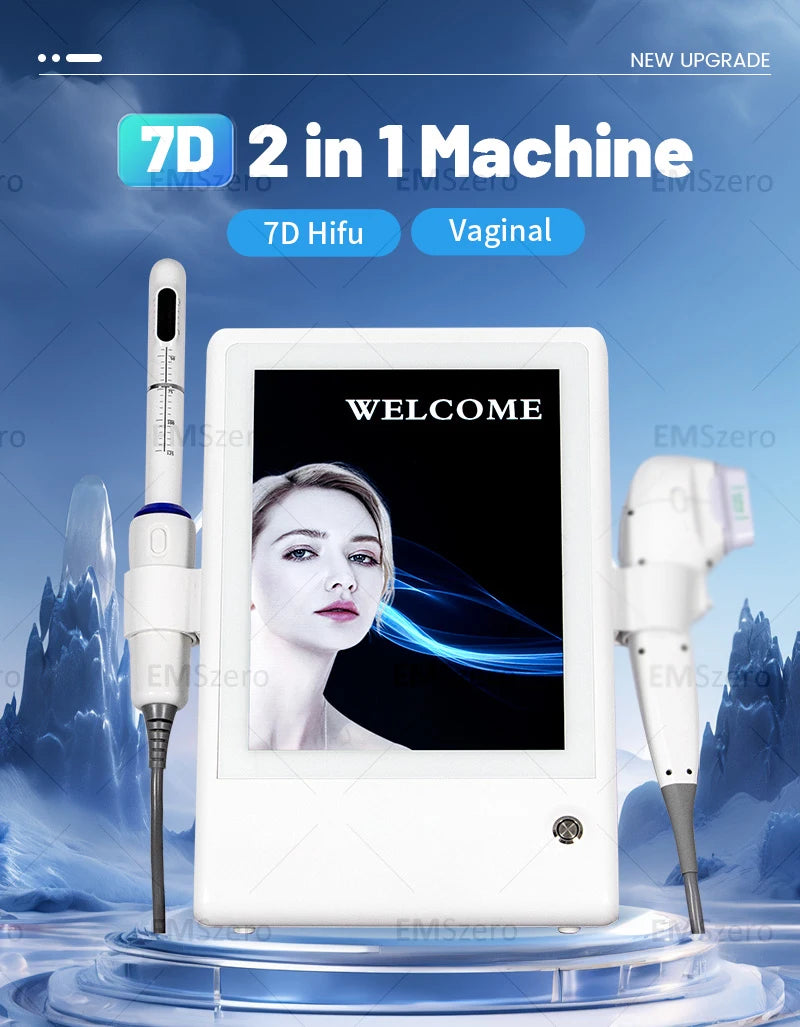 Portable 2-in-1 facial privacy 7D HI * FU machine for facial lifting wrinkle removal anti-aging and skin tightening 2026