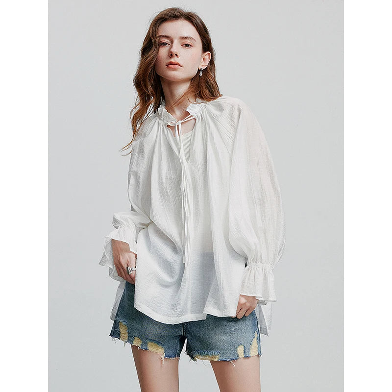 TOYOUTH Women Blouse Shirt 2025 Summer New Shirt 8522001