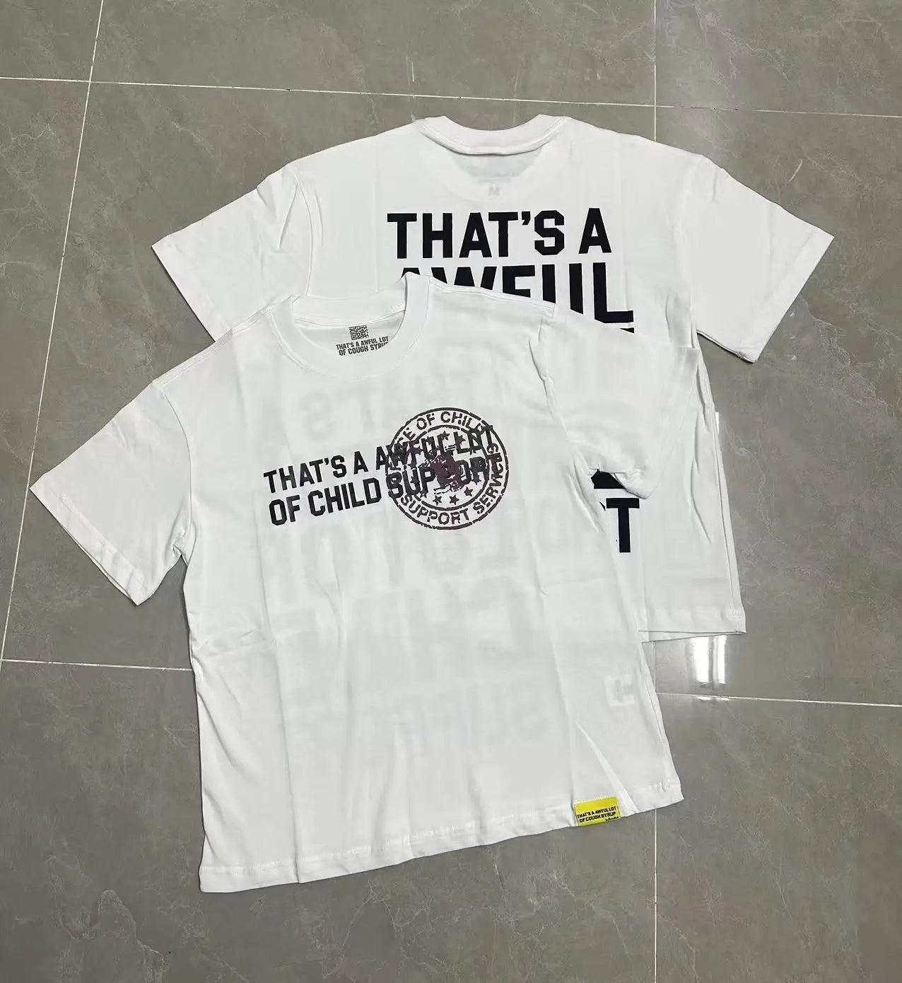 That's A Awful Lot of Cough Syrup Short Sleeve American Street Pop Hip-hop Cartoon Pattern Print Tops COUGH SYRUP T-shirt