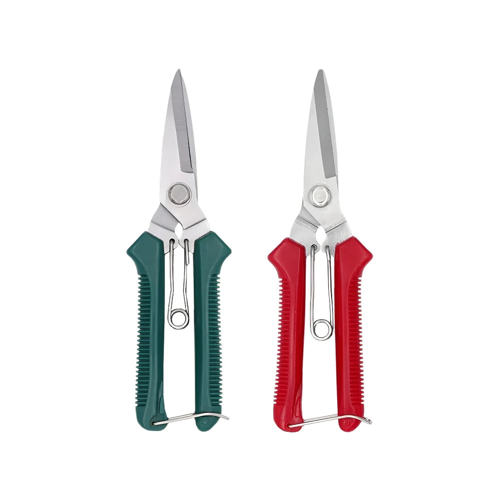 Straight Head Pruning Shears Non-slip HandleStainless Steel Outils Manuels Household Bonsai Garden Scissors Pruing Shear