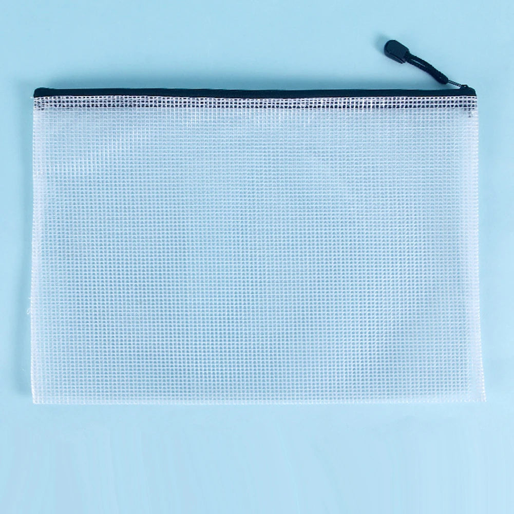 10Pcs Document Bag A5 A6 Plastic Zip File Folders Waterproof Document Organizer for  Office Supplies Travel Storage Bags
