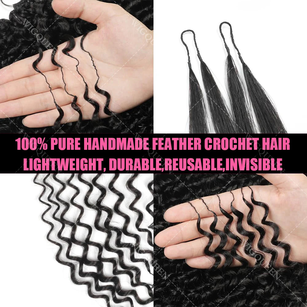 12A Honey Blonde Reusable Small Spirals Curly Crochet Hair For Braid #27 Afro Coily Curly Feather Crochet Human Hair Extensions