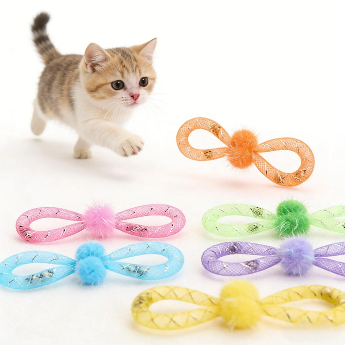 Pet Toy Cat Toy, Teaser Toy with Bell, Interactive Cat Toy for Self-Play and Boredom Relief, Scratch and Bite Resistant