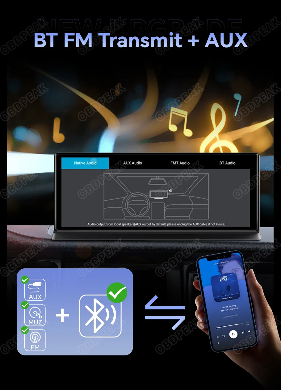 K60 Pro 11.3" 4G+64G WIFI Android 14 AI Screen GPS Navigation Carplay Android AUTO 1080P Dash Cam RearView Mirror Video Recorder