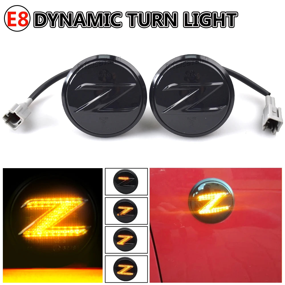2X Led Dynamic Side Marker Light Signal Sequential Blinker For Nissan 370Z 350Z Coupe Z34 Z33 2003-2020 Accessories