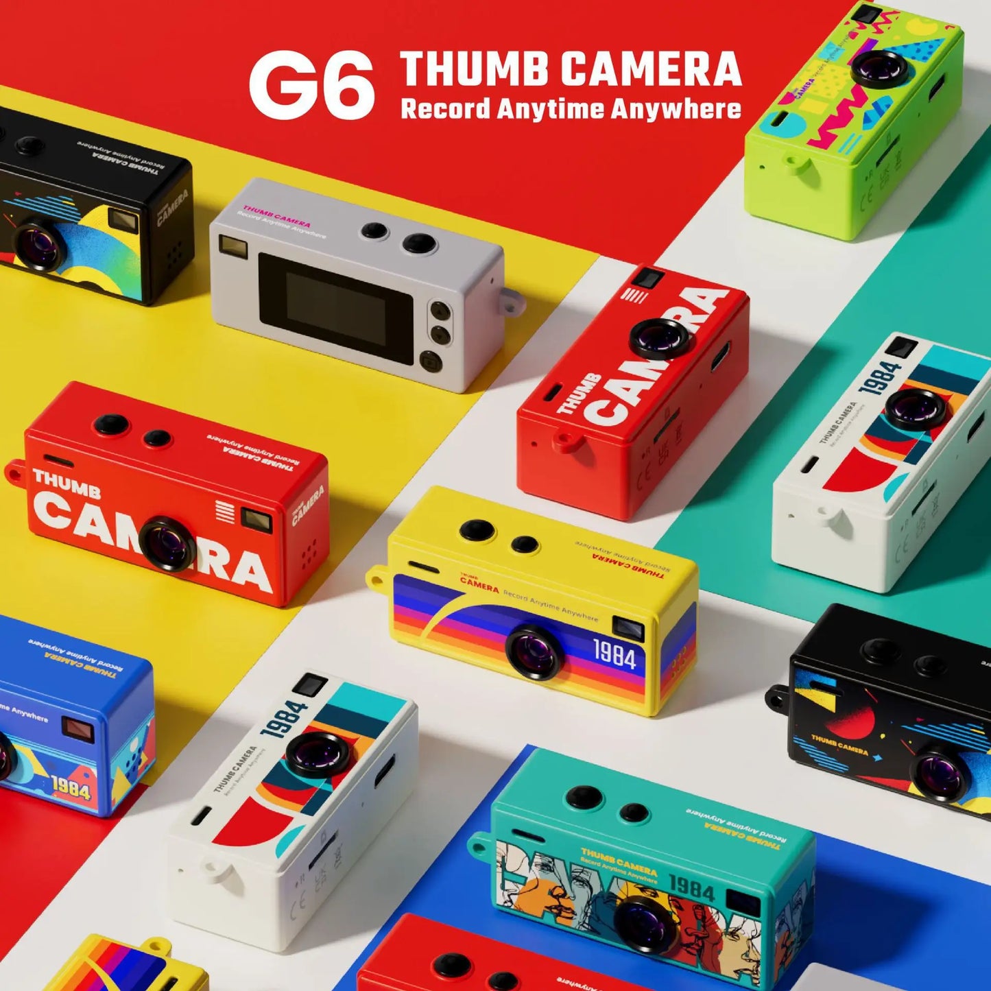 G6 Retro Keychain Camera — 1080P Wide Angle Mini Camera with Flash
