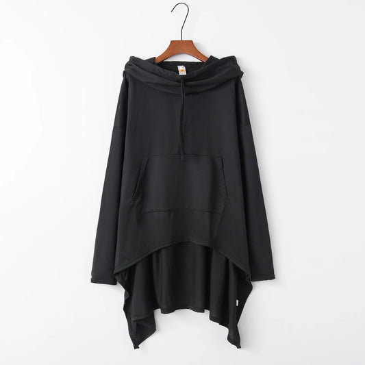 Women's Long Solid Color Hoodie with Pockets