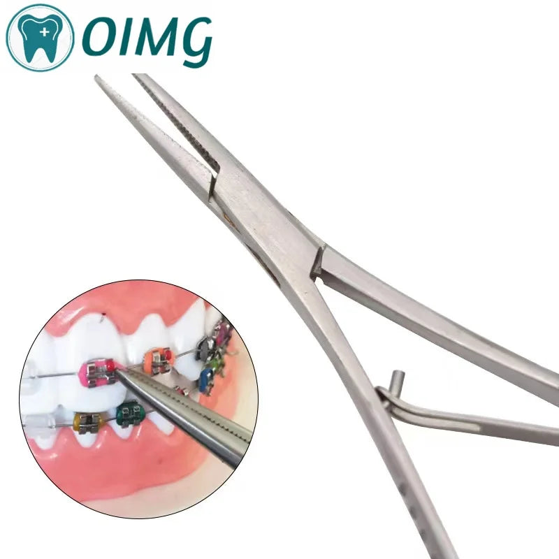 Dental Needle Holder Surgical Instruments Dental Orthodontic Mathieu Needle Holder Tip TC Premium Dental Tools 14cm Clamps