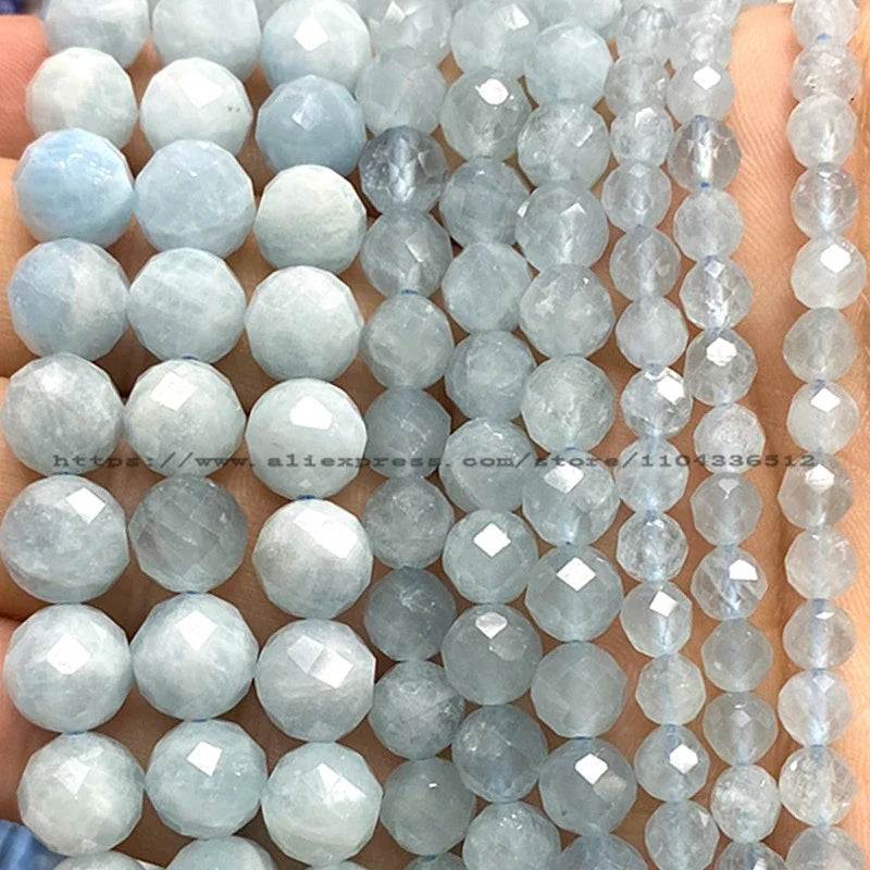 Natural Gem Stone Faceted Round Red Garnet Loose Spacer Beads for Jewelry Making Diy Earrings Bracelets Charms Accessories