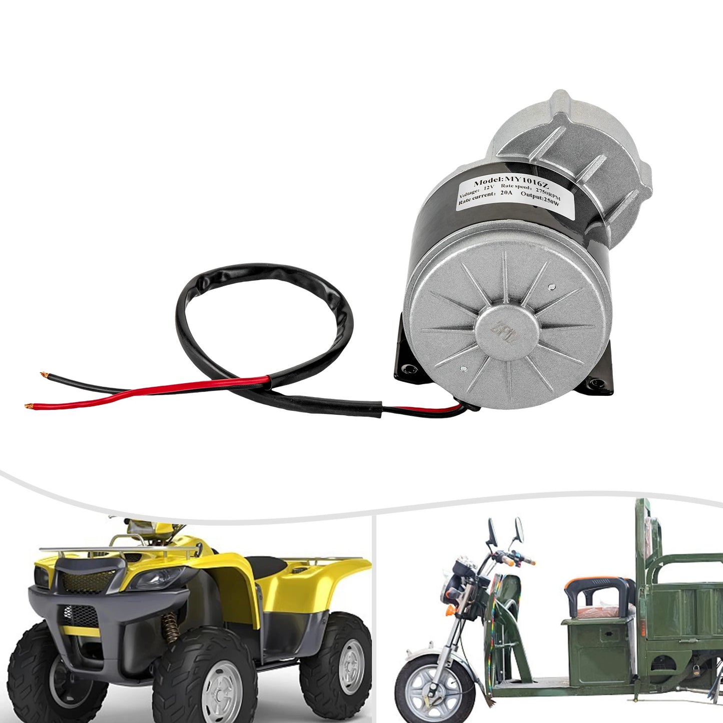 12V Gear Reduction Electric Motor, 250W High-Efficiency Electric Bicycle Brushed DC Motor Reductor,For Motorized Bicycles, Bikes