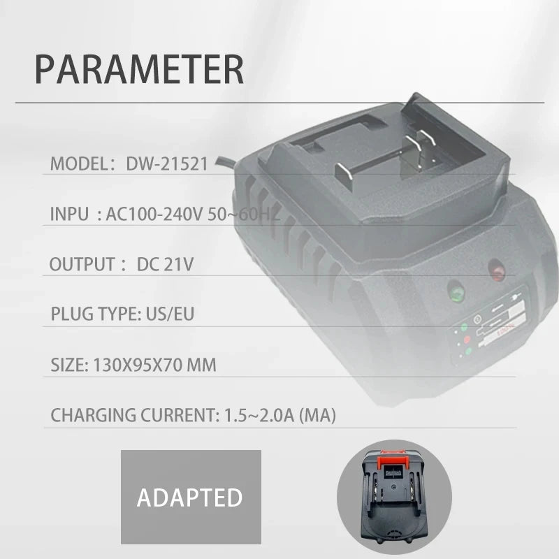 2.0A Fast Charging Battery Charger For Makita Model 18V 21V Lithium Battery Charger for BL1415 BL1815 BL1830 BL1850