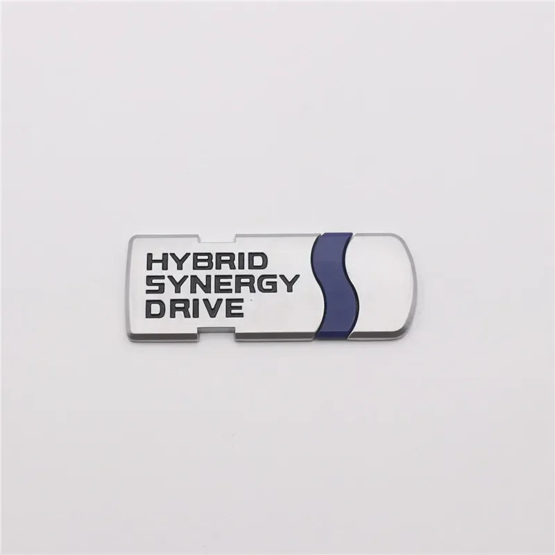 3D Metal Black Chrome HYBRID Synergy Drive Logo Emblem Car Fender Badge Trunk Decal For Toyota Camry Auto Sticker Accessories