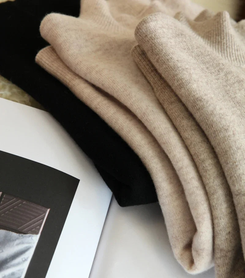Women's Mock Neck Base Sweater — Slim Knit Pullover