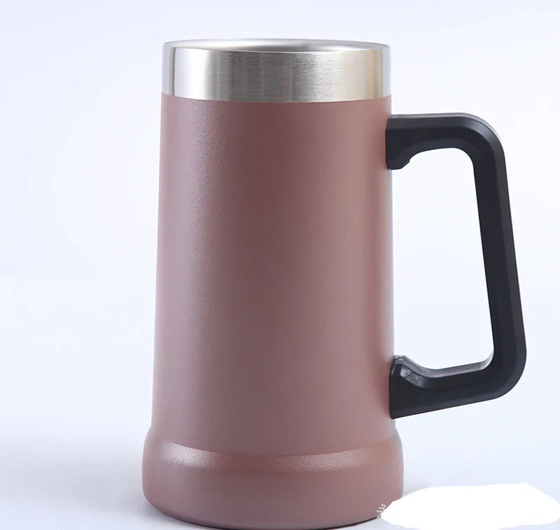 Free Name LOGO 24OZ Beer Wine Thermos Big Capacity Cups Insulated Tumbler Coffee Mug Vacuum Thermos Cup Coffee Tumbler Egg Shape
