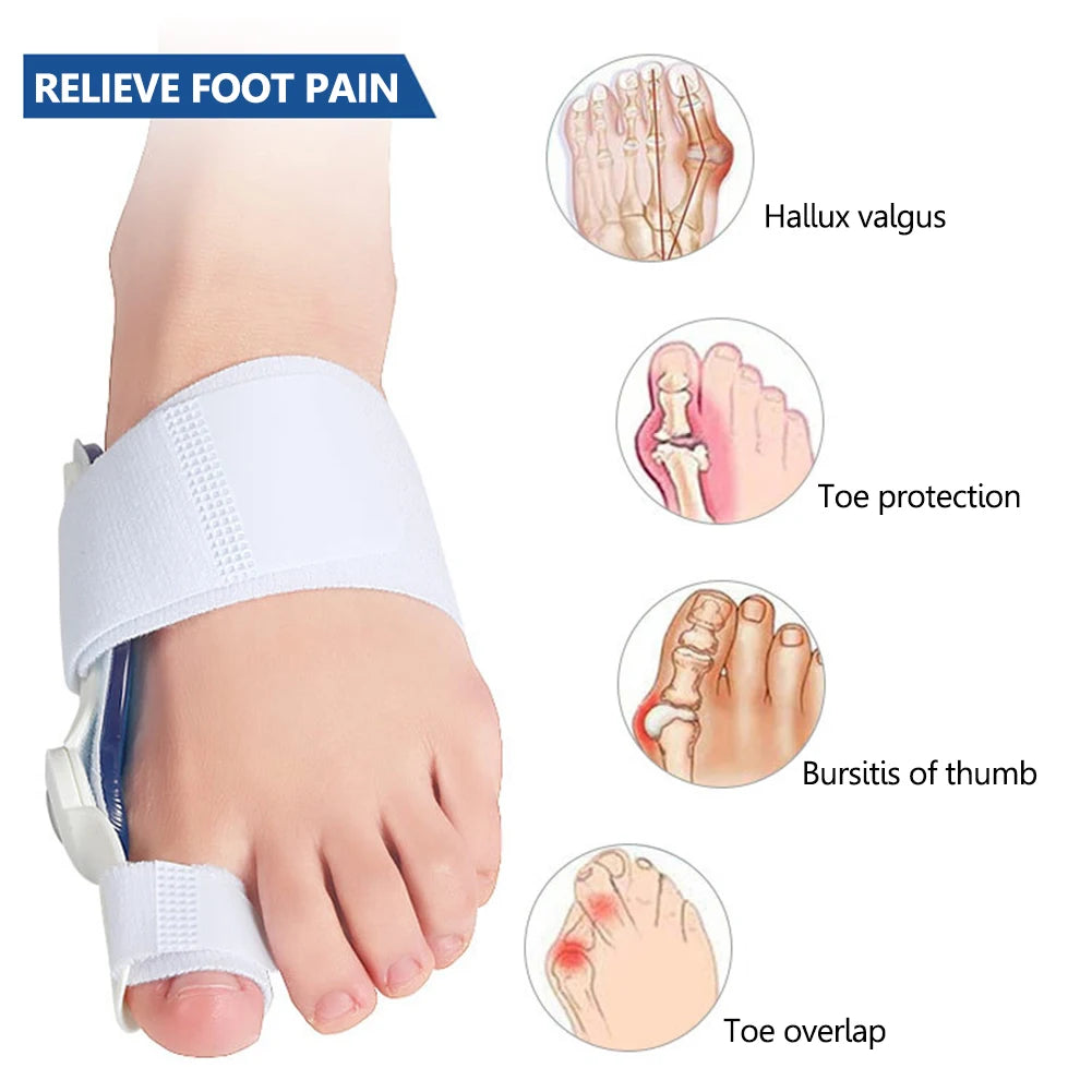 Bunion Corrector Adjustable Orthopedic Bunion Toe Straightener Hallux Valgus Corrector for Big Toe Bunion Relief