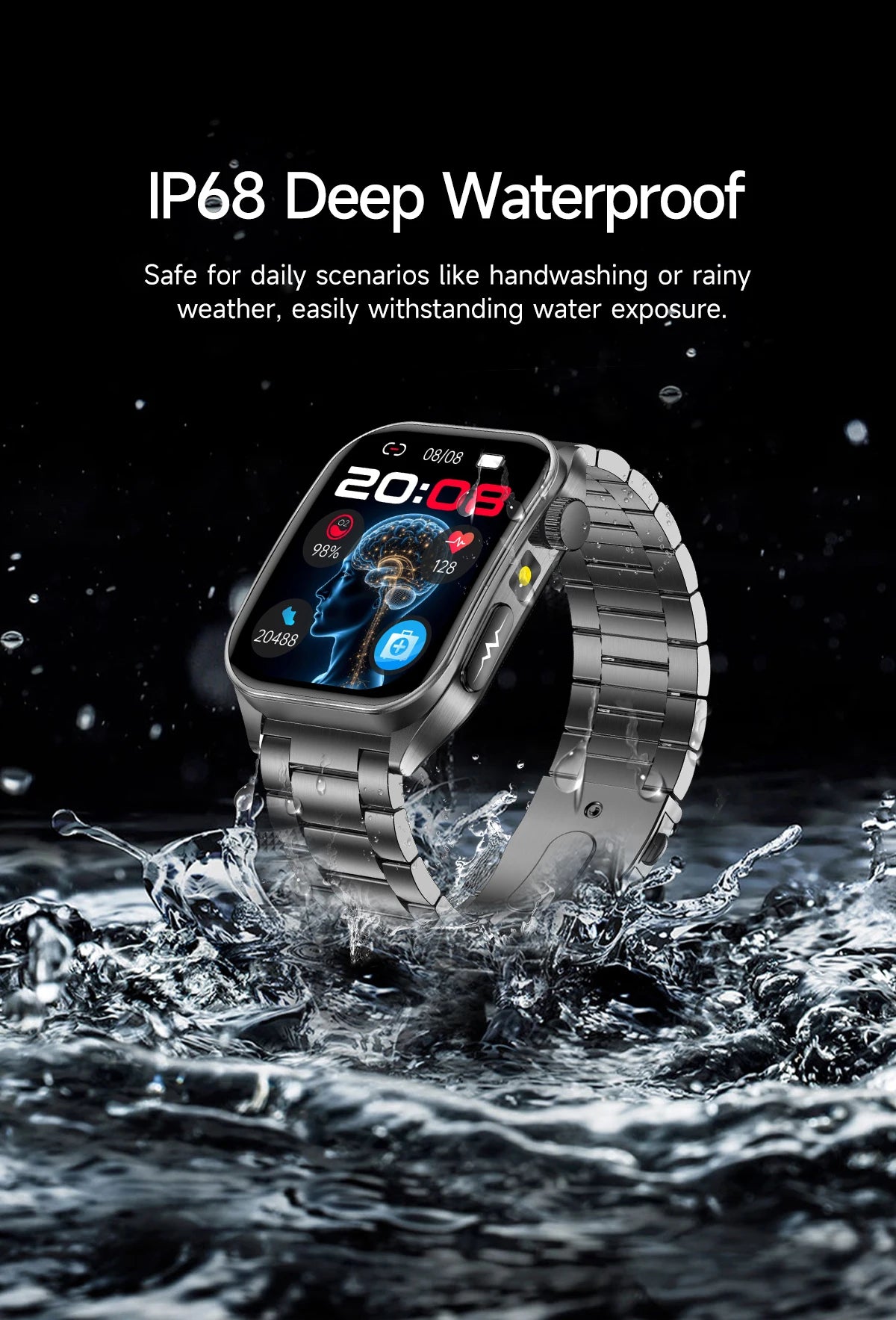 2026 AI-GPT ECG Health Smartwatch – Blood Pressure, Lipid, Uric Acid & 650nm Dual-Probe Laser | Men & Women