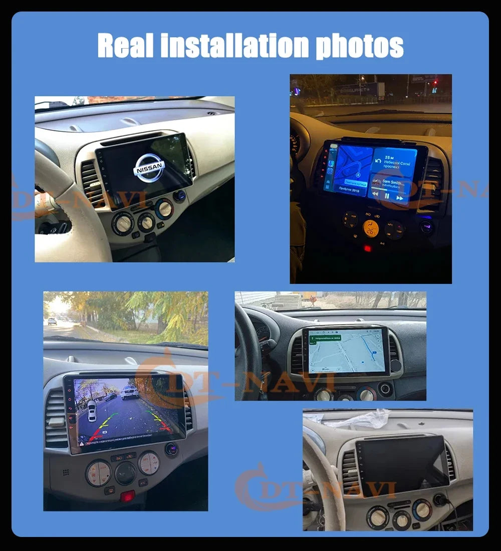 Android 15 For Nissan March Micra K12 2002 -2010 Car Radio Stereo Multimedia WIFI Wireless Carplay Android Auto Navigation 4G BT