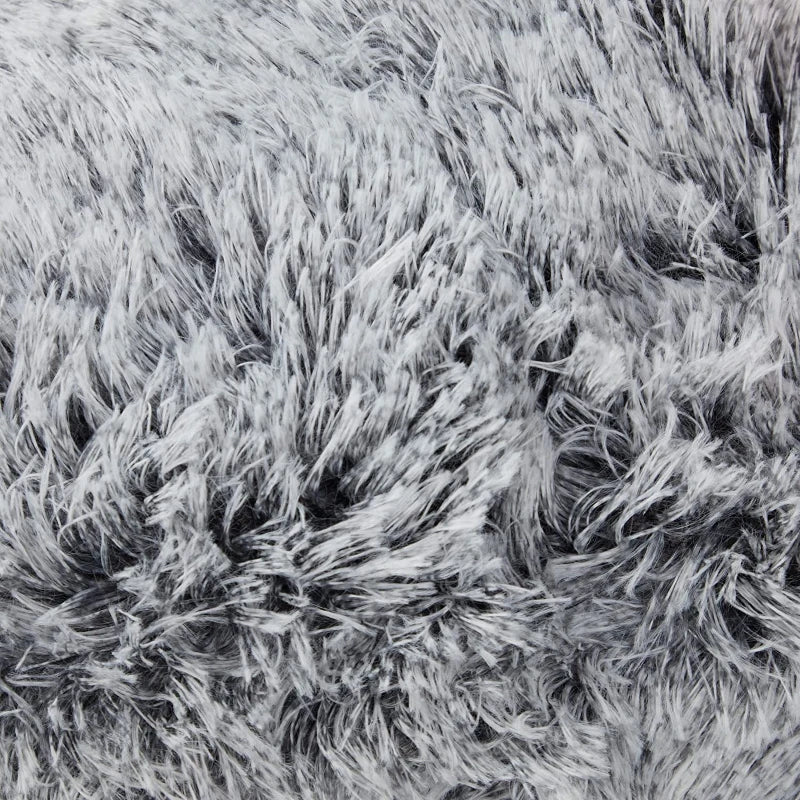 Soft Fur Cushion Cover 43x43cm - Plush White Decorative Pillow Case - photo 2