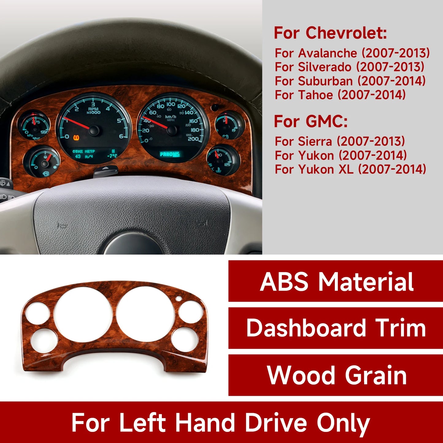 Center Console &amp; Interior Trim Sticker Kit - Chevy/GMC Trucks &amp; SUVs