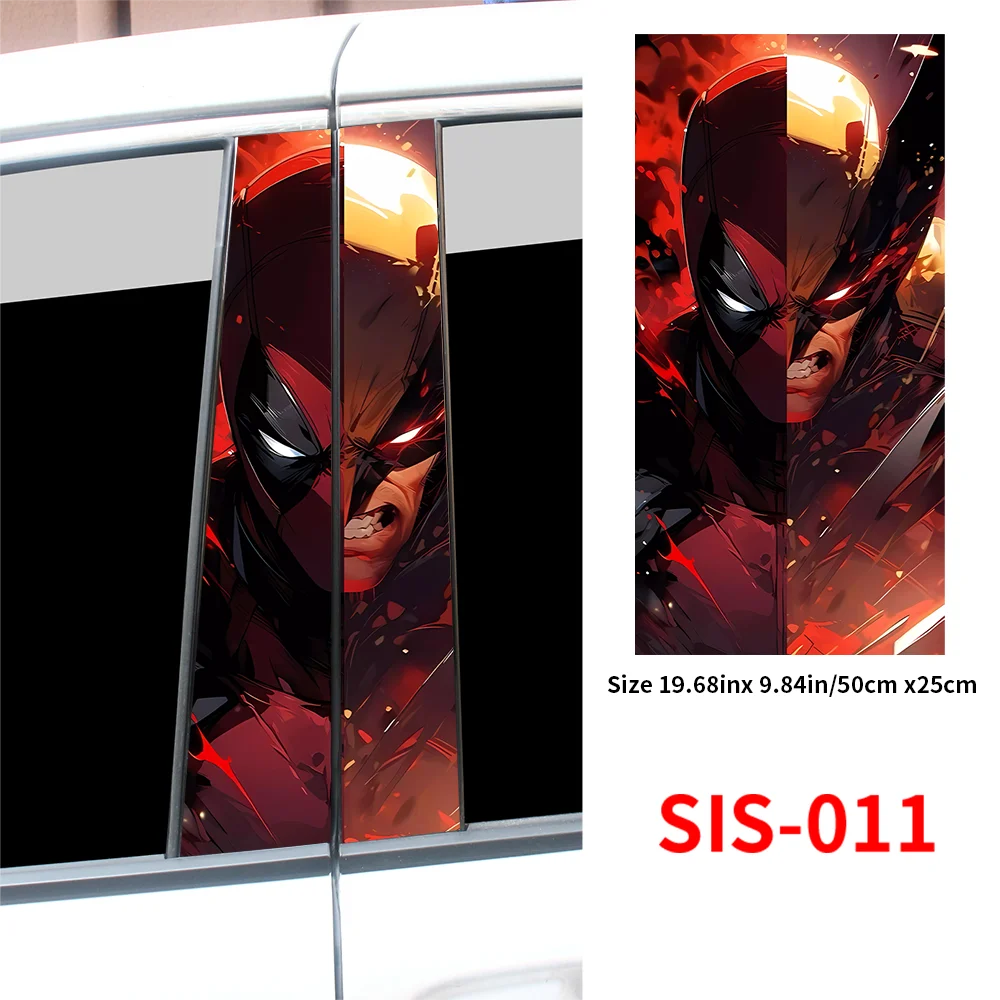 Anime Hero Car Stickers Auto B-pillar Car Center Column Decoration Cover Scratches Waterproof Sunscreen Vinyl Decals Accessories