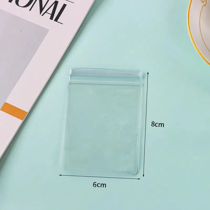 50/20/10 PCS PVC Self Sealing Jewelry Bag Thick Necklace Bracelet Ziplock Bag Ring Storage Holder Bag Storage Anti-oxidation Bag