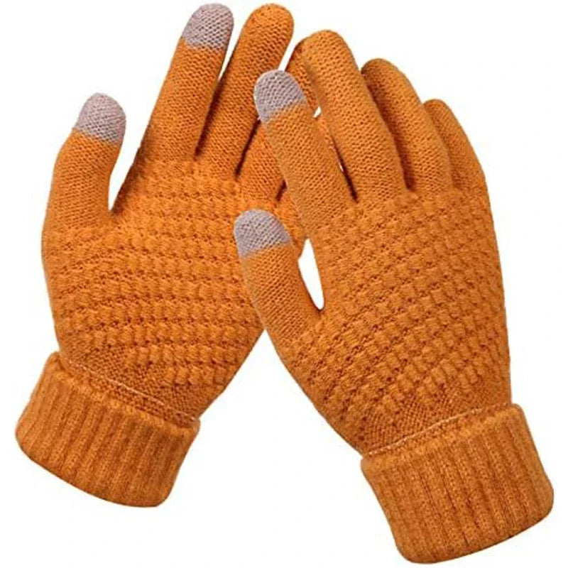 Unisex Thick Touchscreen Winter Gloves - Elastic Cuff Lined Gloves - photo 8