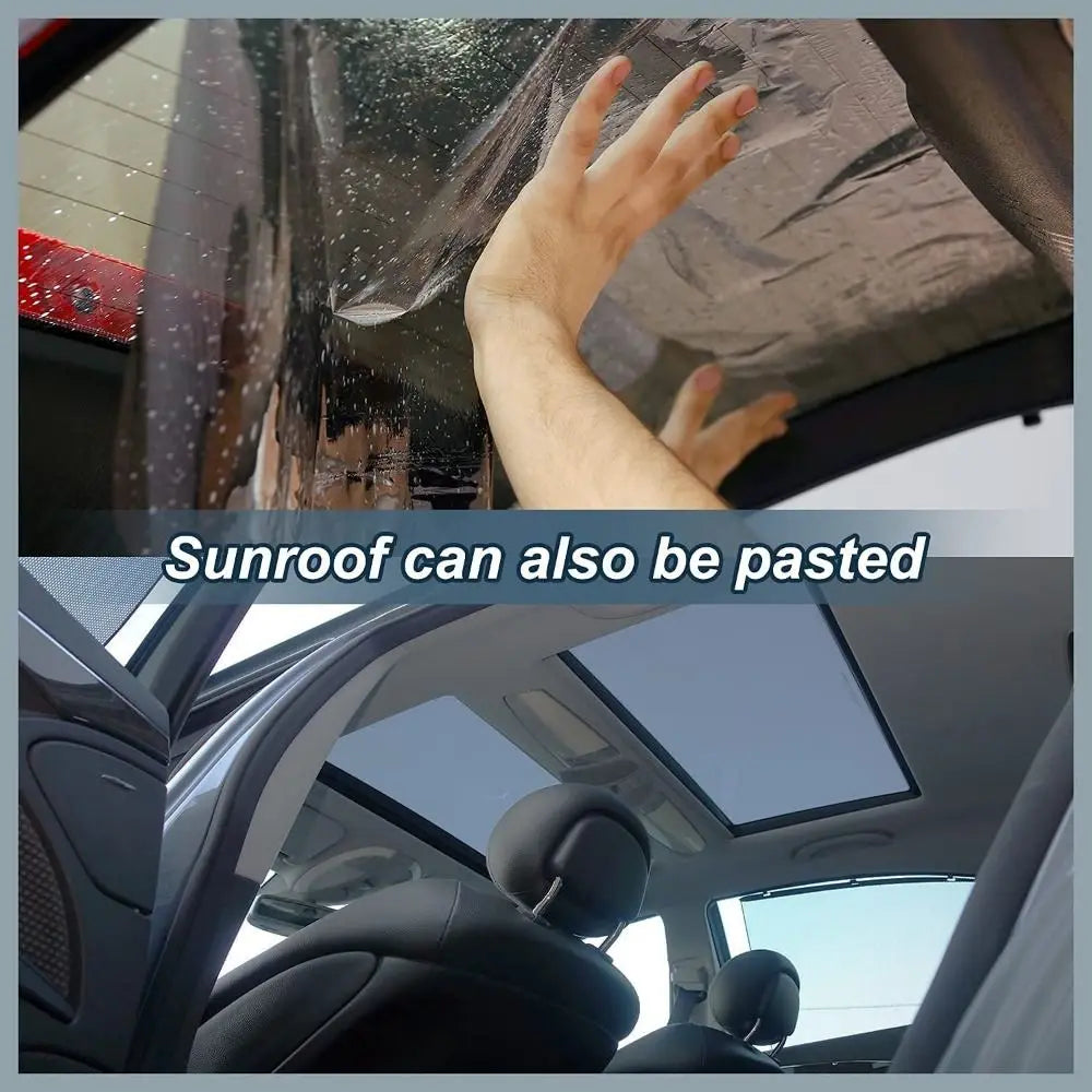 Black Window Tint Film Durable Car Foils Scratch Resistant Glass Sticker Solar UV Protection Sun Shade Practical Windshield