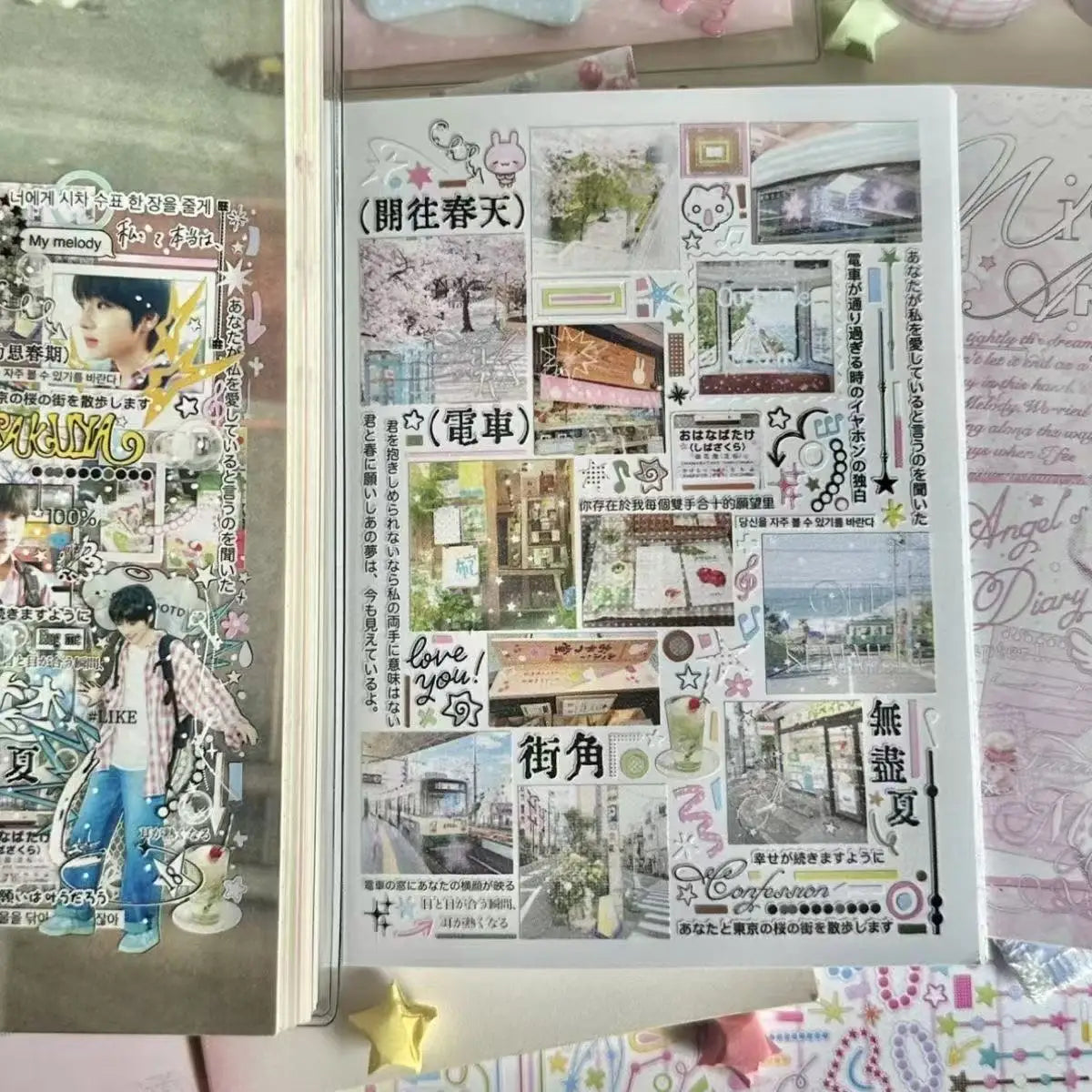 New Cute Japanese Anime Sticker Book Girl Diary Phone Case DIY Scrapbook Sticker Kawaii Decorative Sticker Children's Cute Gift